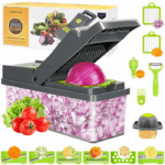 Coupe-Légumes Multifonctionnel - Trancheuse à Oignons - râpe à pommes de terre – Image 2