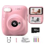 Appareil Photo Enfant Instantané, 3,0 Pouces Écran 1080P