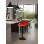 Chaise de Bar Design Moderne – Élégance & Confort rouge