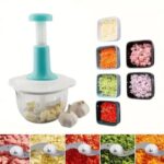 Hachoir Manuel à Pression – Coupe Légumes, Fruits & Ail en Quelques Secondes
