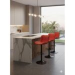 Chaise de Bar Design Moderne – Élégance & Confort rouge – Image 2