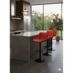 Chaise de Bar Design Moderne – Élégance & Confort rouge – Image 3