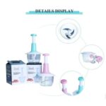 Hachoir Manuel à Pression – Coupe Légumes, Fruits & Ail en Quelques Secondes – Image 2