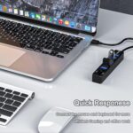 Hub USB avec lecteur de carte SD/TF, VIENON 8 en 1 USB Extender USB avec lecteur carte SD/Micro SD et 6 ports USB 2.0 – Image 7