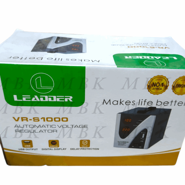 Régulateur de tension automatique numérique - VR-S1000 - 1000 Va - Noir