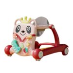 Trotteur multifonction 2 en 1 pour bébé fille, avec roues silencieuses et siège intégré