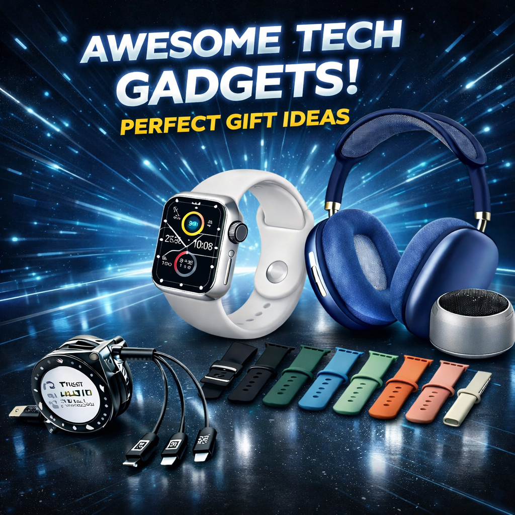Coffret 12-en-1 Montre Connectée Sport – Écouteurs, Montre, Chargeur, Pour Android/iOS