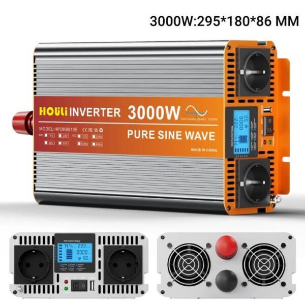 Nouveau Puissant Convertisseur de tension 12v à 230V Pur Sinus 3000W