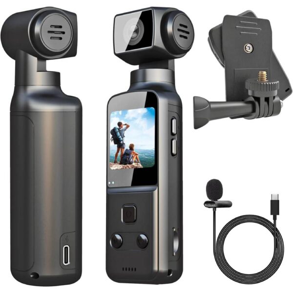 4K Caméra Portable Numérique Objectif Rotatif 270° Wifi Transmission Record Léger Portable