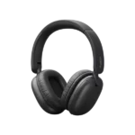 Black over-ear headphones with cushioned ear cups and a padded headband.