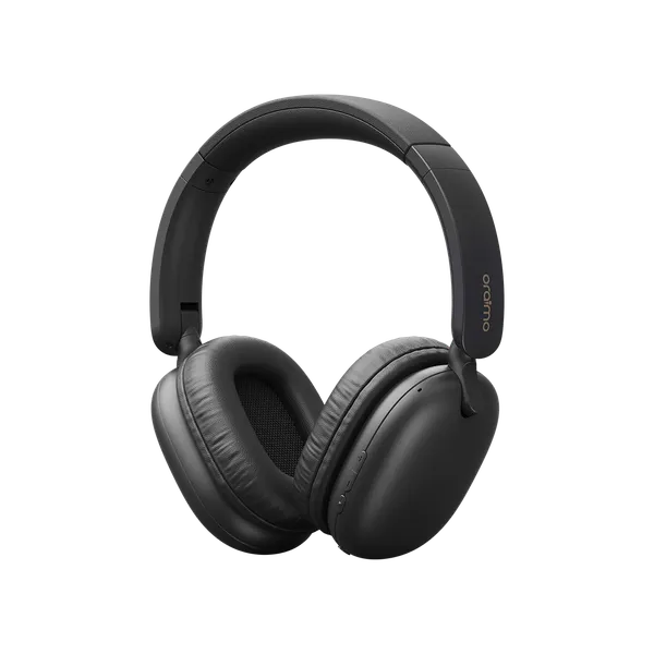 Black over-ear headphones with cushioned ear cups and a padded headband.