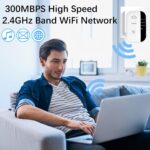Répéteur WiFi Sans Fil 300Mbps 2.4G avec WPS - Extenseur/AP/Amplificateur de Portée de Signal Wi-Fi/Booster – Image 5