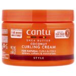Cantu Crème Activatrice De Boucle Coconut Curling Cream – Sans Sulfates – Karité – Blanc