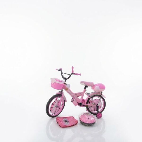 Vélo + casque + sac + gourde pour enfant de 1 à 4ans - Rose 12"